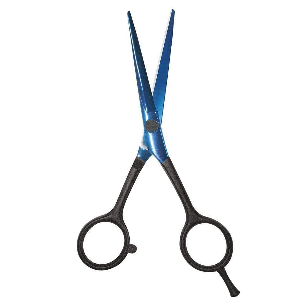 Tesoura Profissional Soling Fio Navalha Premium Azul - Preta 5.5 Polegadas