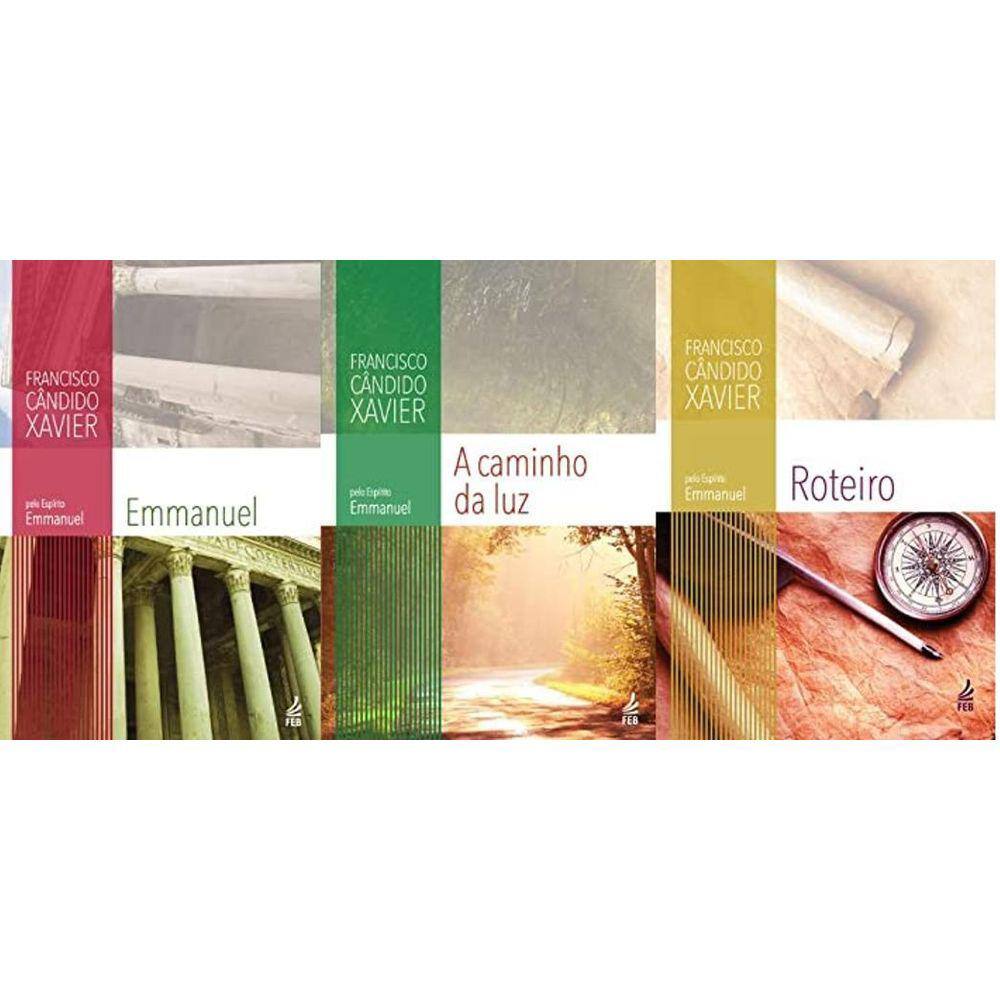 Kit 3 Livros Espiritas Coleção Emmanuel + A Caminho Da Luz +