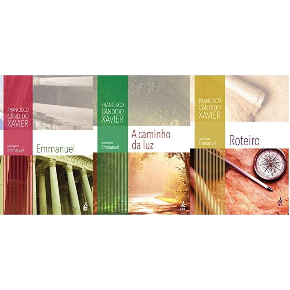 Kit 3 Livros Espiritas Coleção Emmanuel + A Caminho Da Luz +