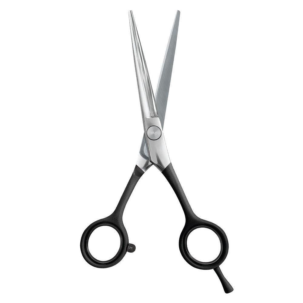 Tesoura Profissional Soling Fio Navalha Premium Prata - Preta 5.5 Polegadas