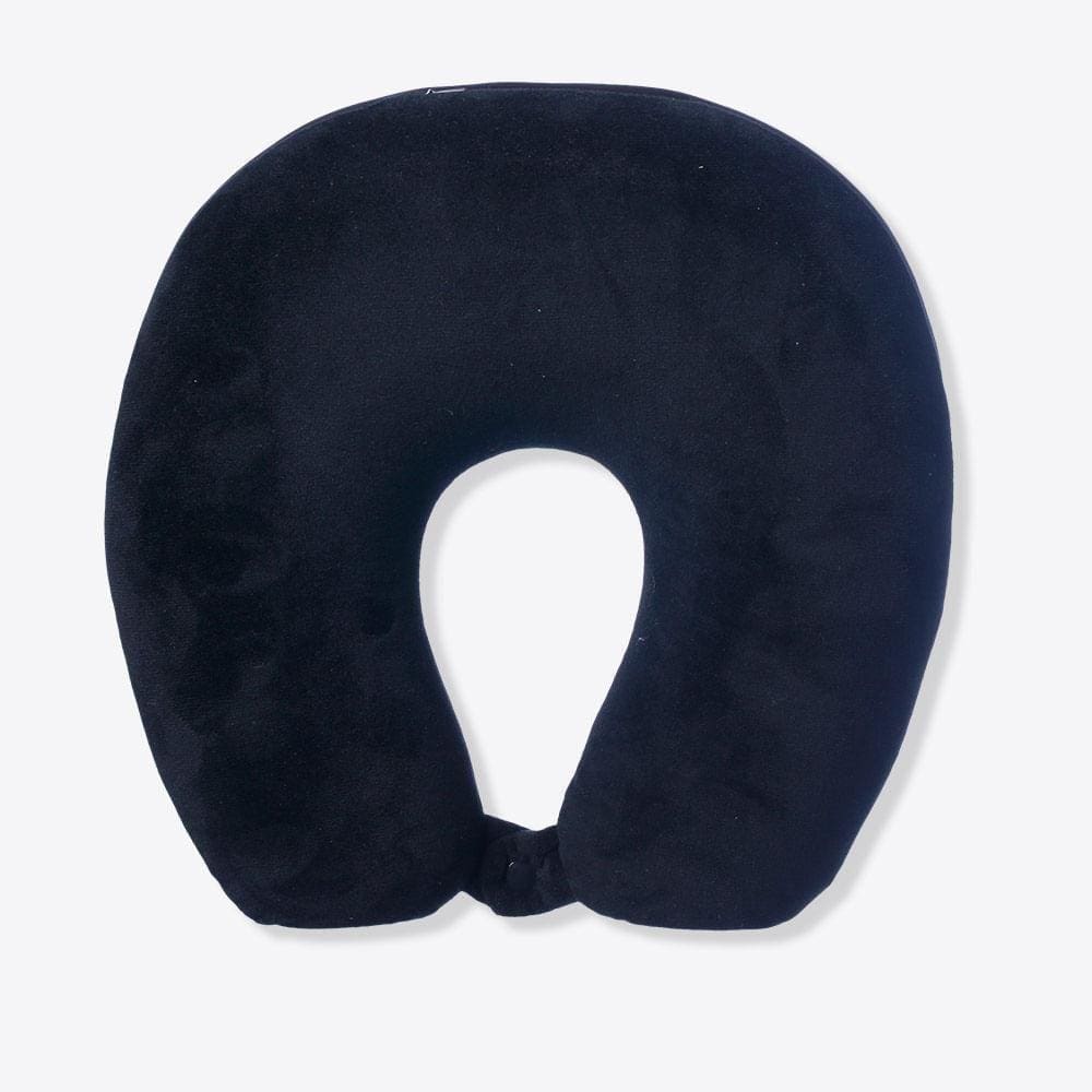 Almofada Pescoço Massageadora Preta - Conforto nas Viagens