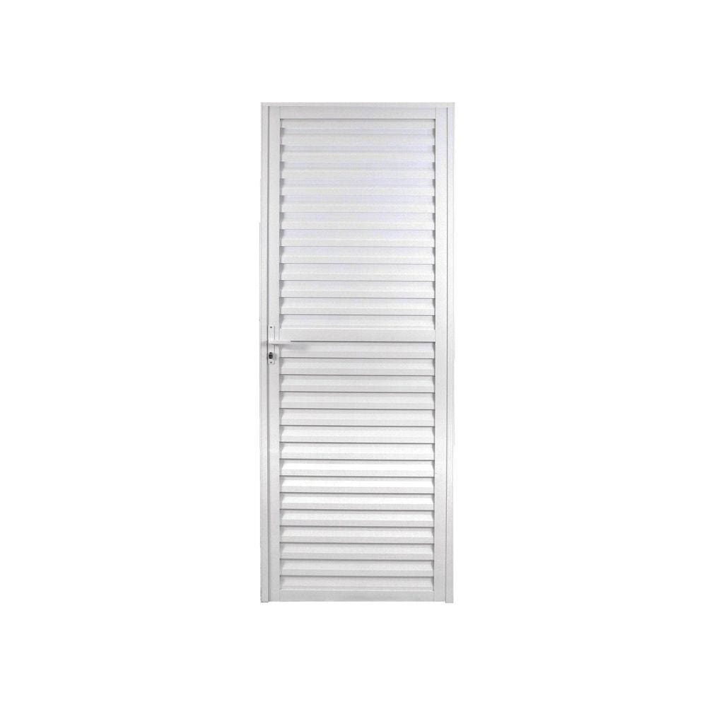 Porta de Alumínio Laminada 210x80cm Linha Solida MGM Branco