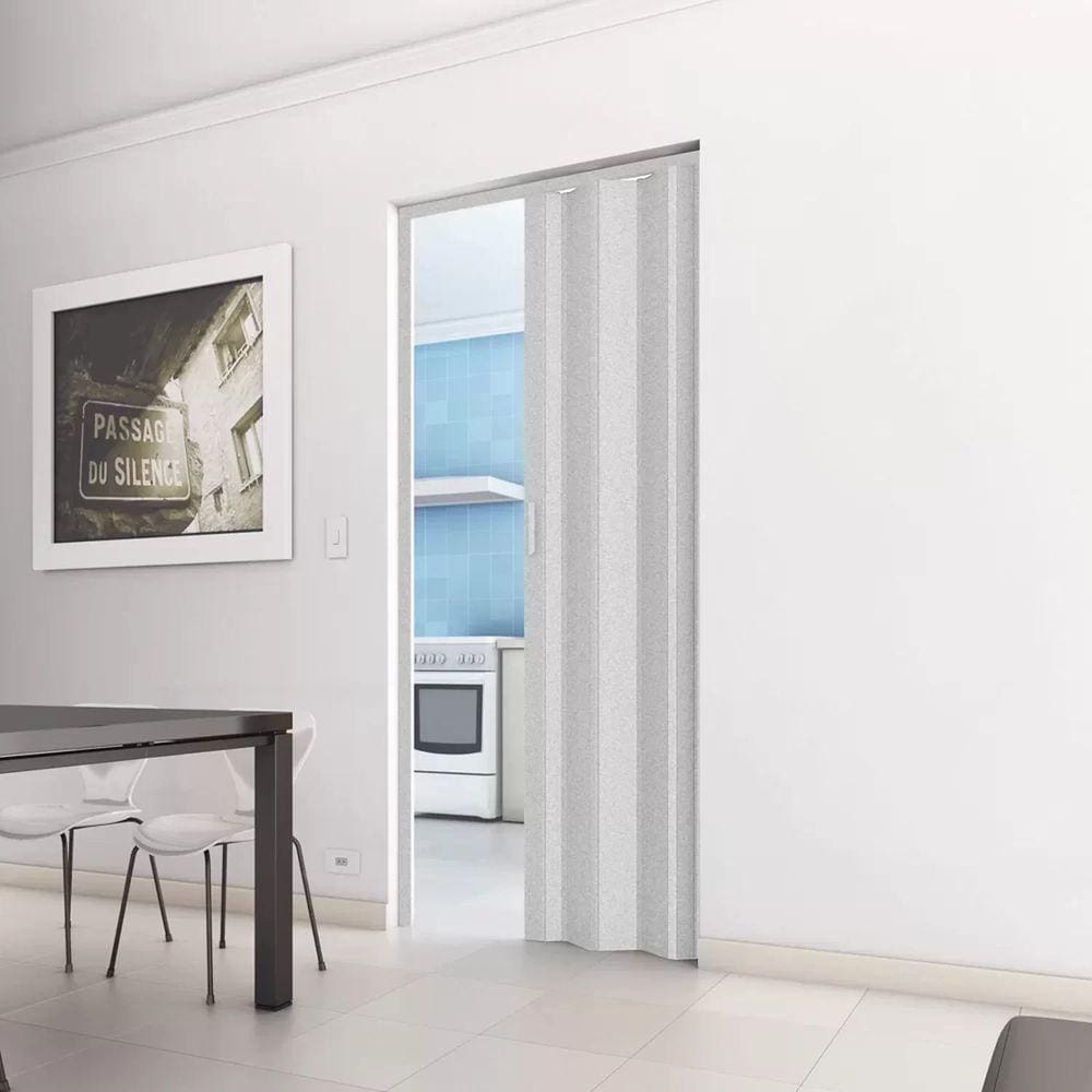 Porta Sanfonada PVC com Trinco BCF Cinza