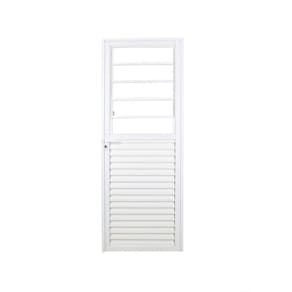 Porta de Alumínio Basculante 210x90cm com Vidro Mini Boreal Linha Solida MGM Branco