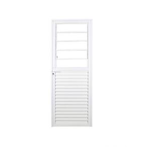 Porta de Alumínio Basculante 210x80cm com Vidro Mini Boreal Linha Solida MGM Branco