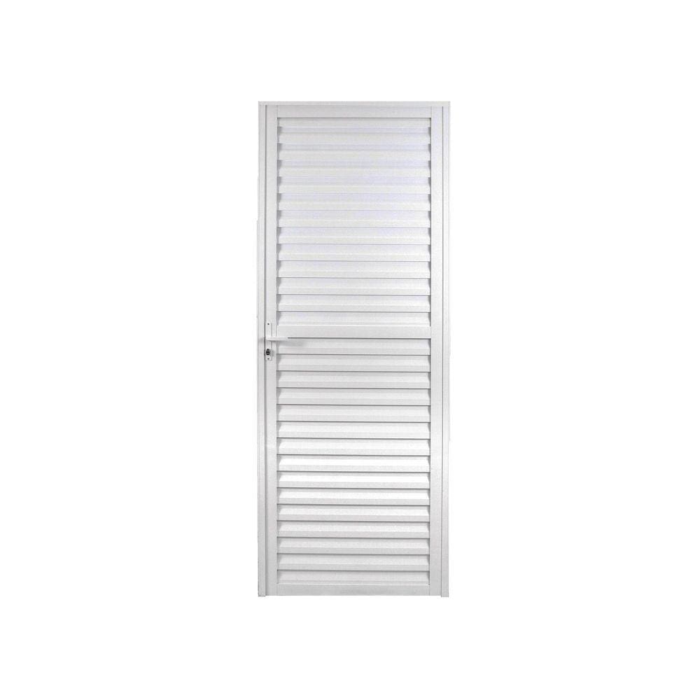 Porta de Alumínio Laminada 210x90cm Linha Solida MGM Branco