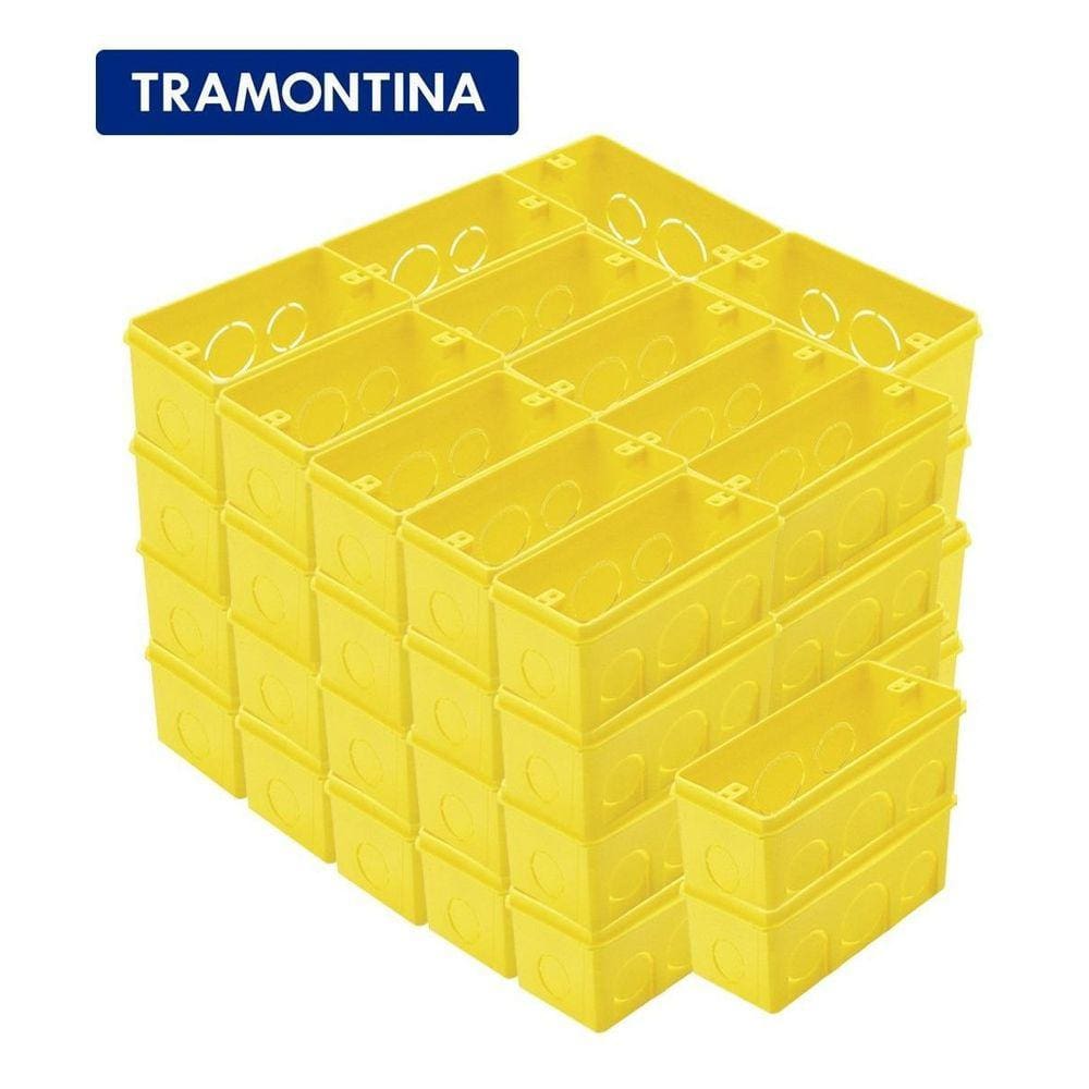 Kit Com 150 Caixa De Luz Para Embutir Parede Tramontina 4X2