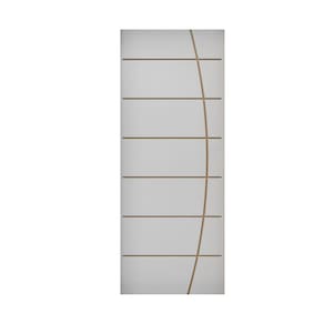Porta de Madeira 210x82cm Espessura 3,5cm Mmc Eucaplac Frisada Tivoli Eucatex Branco Max