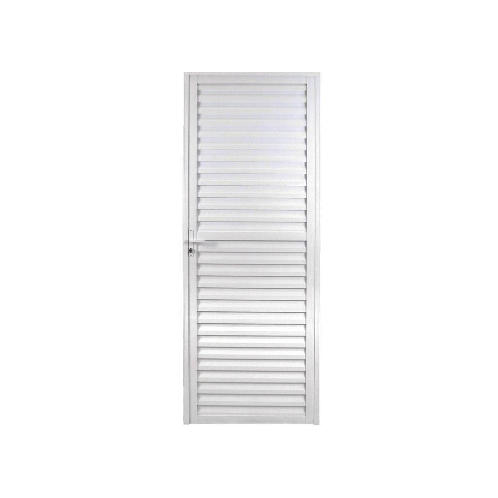 Porta de Alumínio Laminada 210x70cm Linha Solida MGM Branco