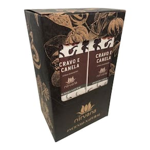 Incenso Nirvana Natural Cravo e Canela - Caixa 9 Varetas - 45g