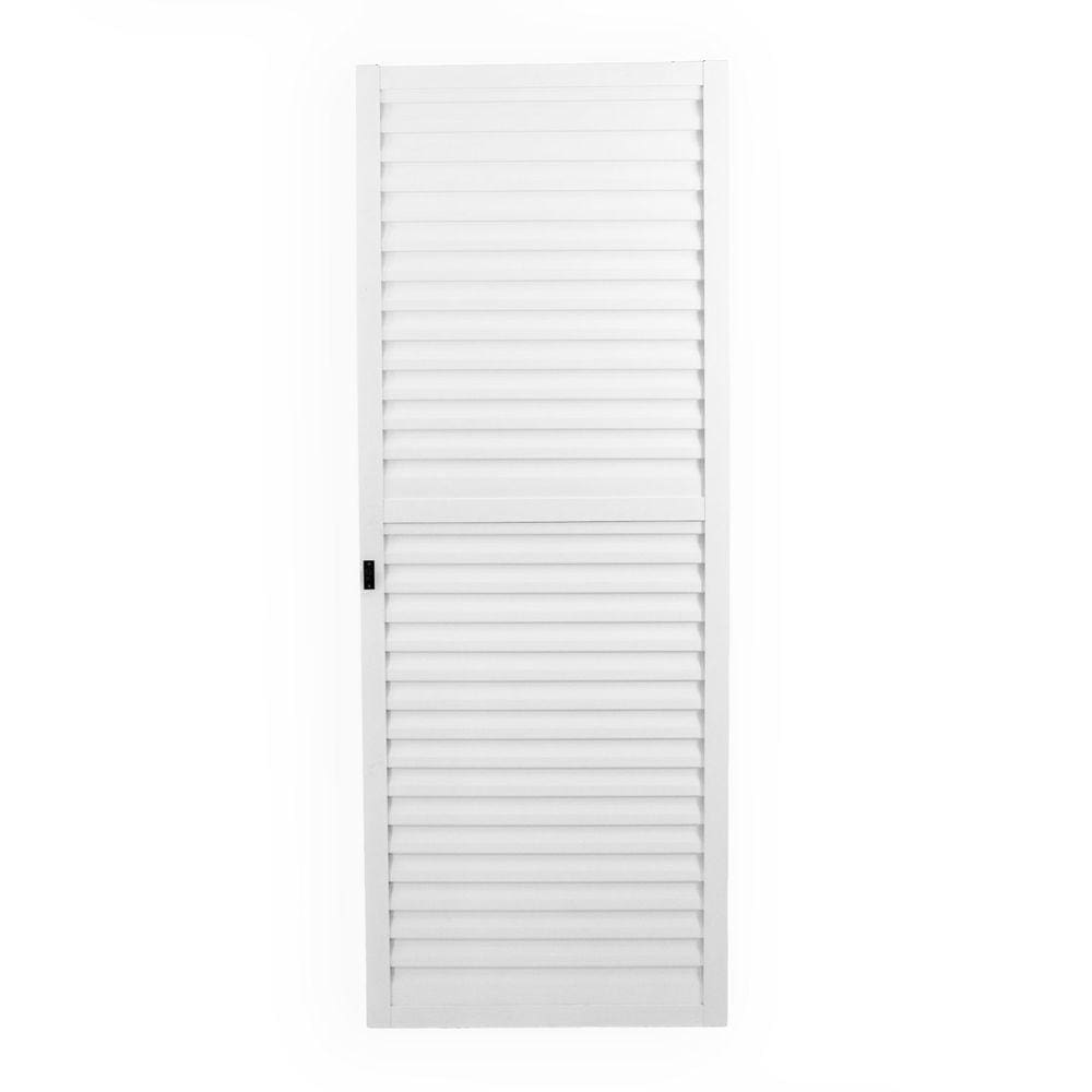 Porta de Alumínio de Correr Sobrepor 215x90cm Laminada Reversil Soft Plus MGM Branco