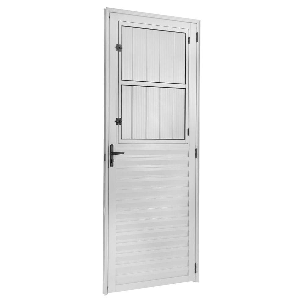 Porta Postigo Esquerda Ecosul 210x80cm Esquadrisul Branco