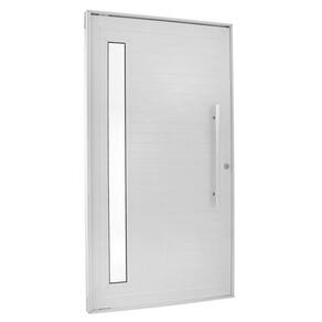 Porta Lambril Pivotante com Puxador e Visor Esquerda Topsul 220x120cm Esquadrisul Branco