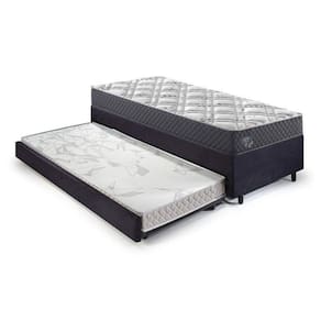 Bicama Box Solteiro King com Colchão Adapto Ecoflex Molas Ensacadas Suede 96x203cm Preto