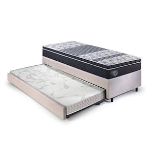 Bicama Box Solteiro King com Colchão Gran Sleep Ecoflex Molas Verticoil Suede 96x203cm Bege