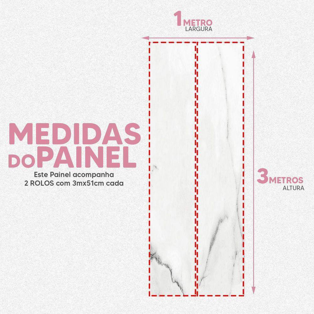 Papel De Parede Painel 3D Mármore Calacata Realista 1M