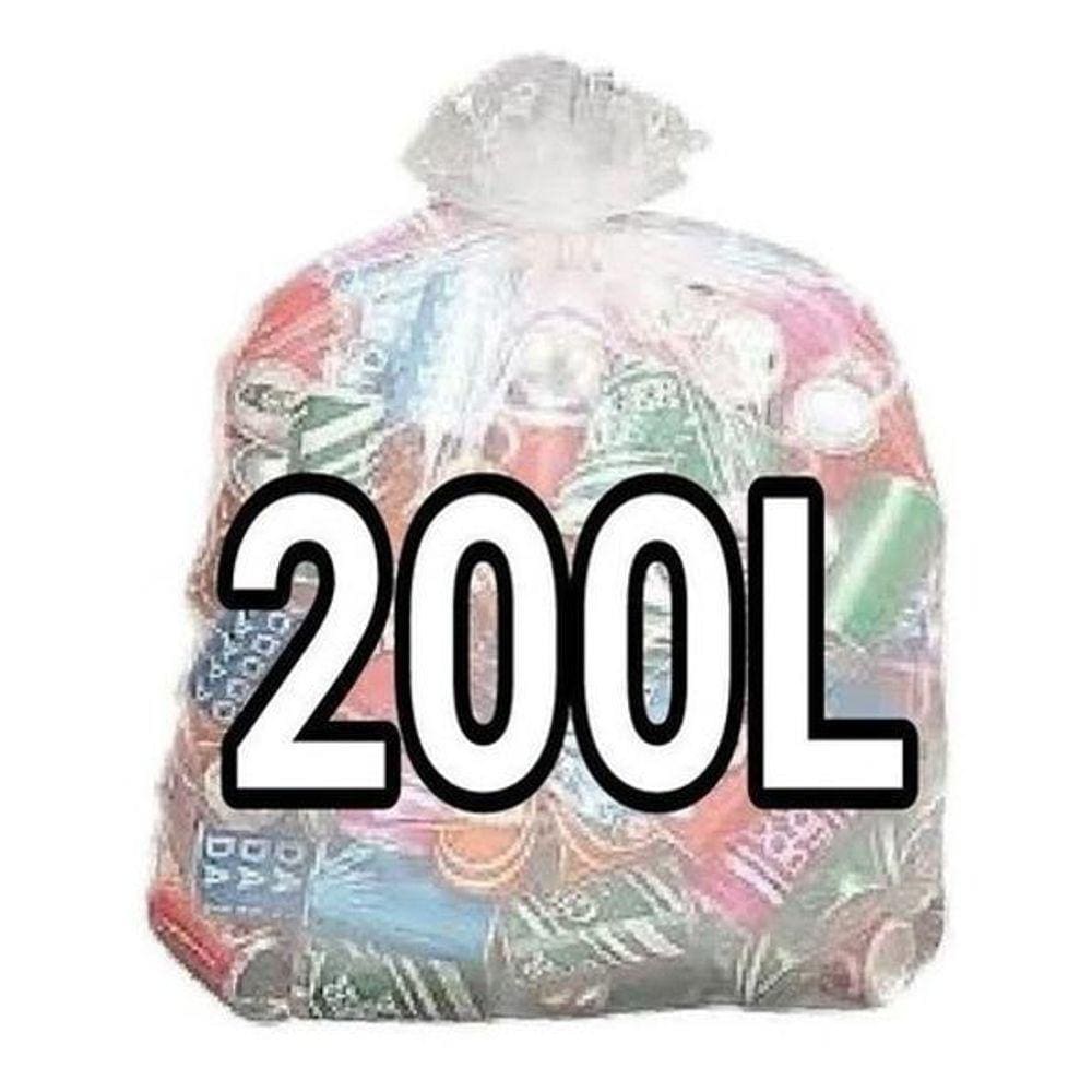 Kit 2 Sacos Lixo 200L Reforçado 200 Unidades Verde + Cinza