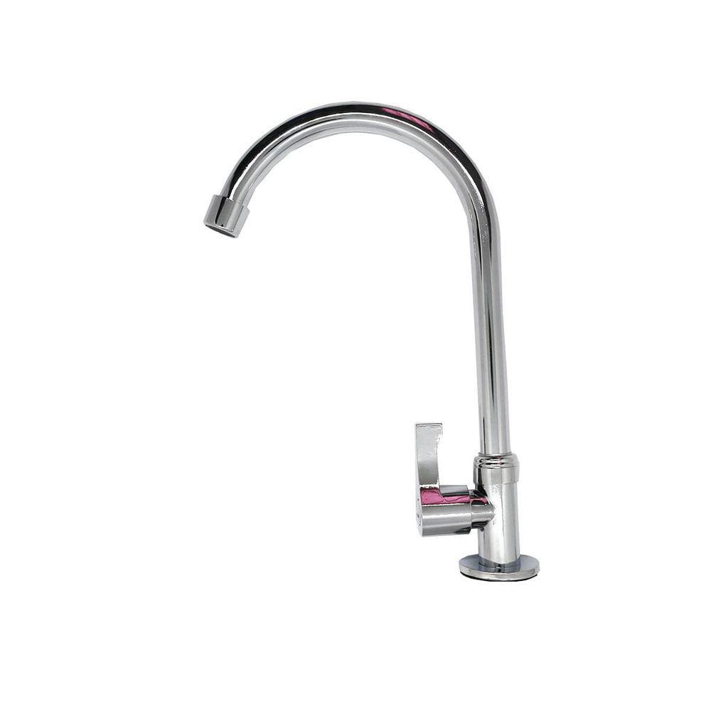 Torneira De Cozinha Simples Mesa Pia Metal Cromado Arejador