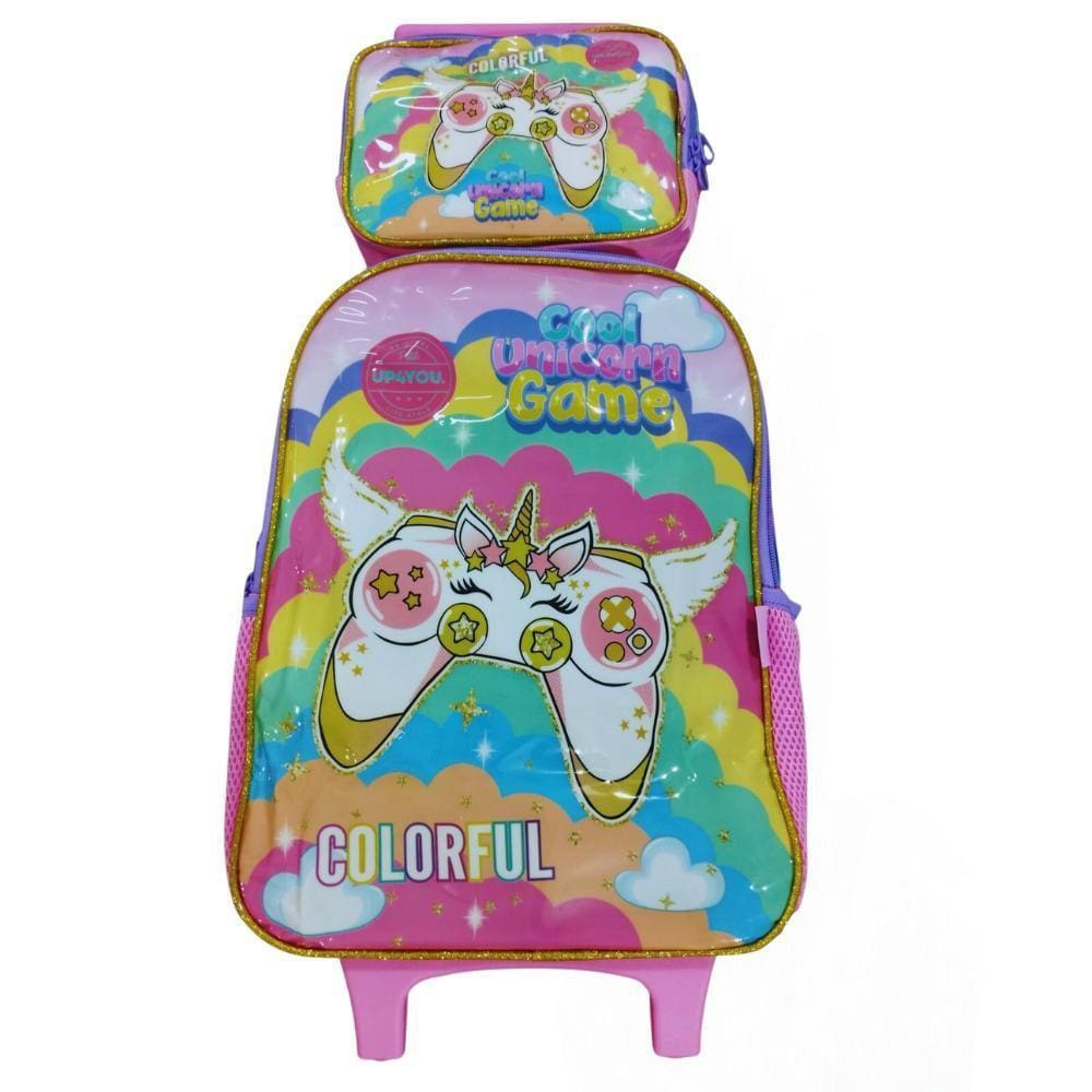 Kit Mochila + Lancheira Meninas - Luxcel, 45cm x 30cm