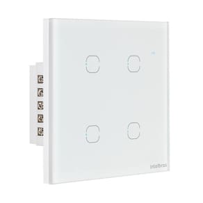Interruptor Smart Wifi Touch Branco Ews 1004 Intelbras