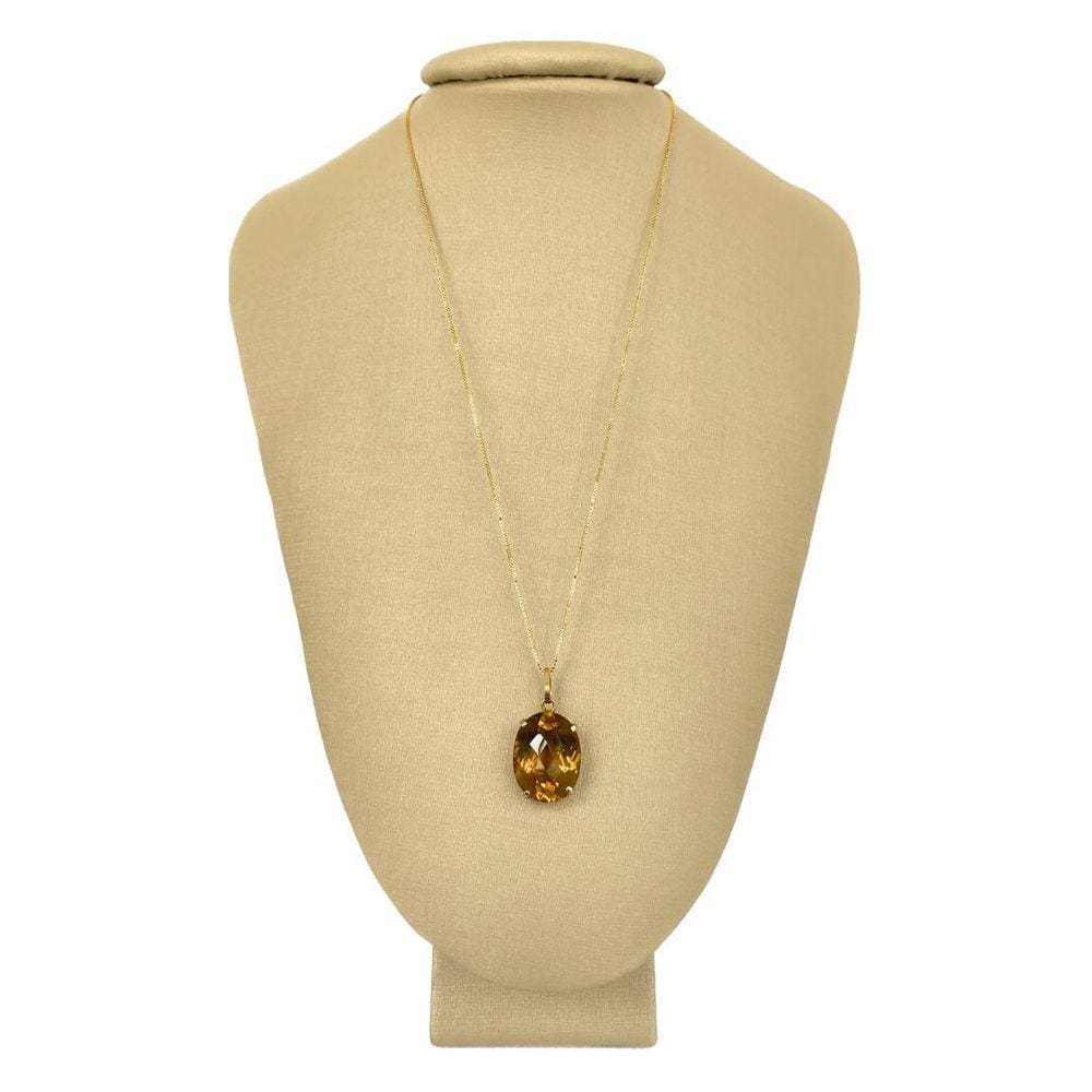 Pingente Prata + Ouro 18K Citrino - P Vecchio
