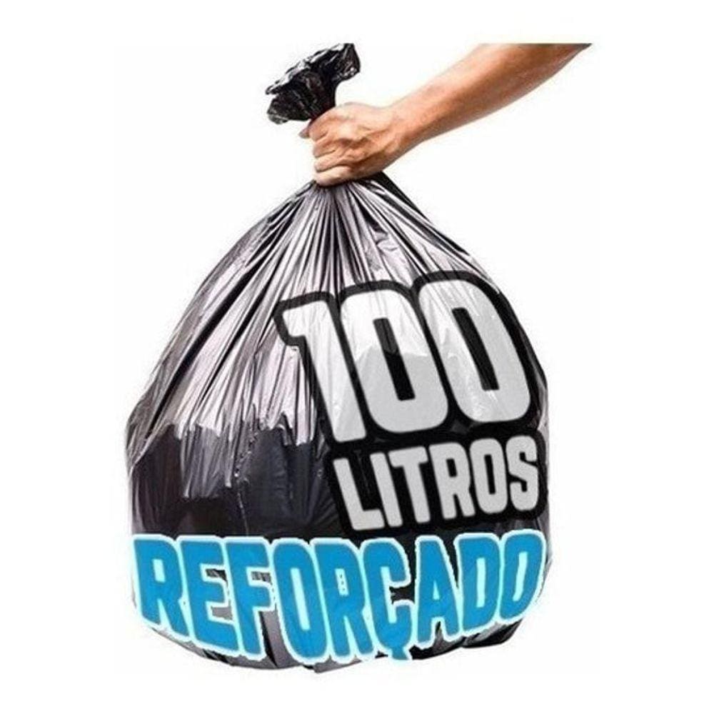 Saco De Lixo 100Lts Boca Larga Super Reforçado C/5 Kg