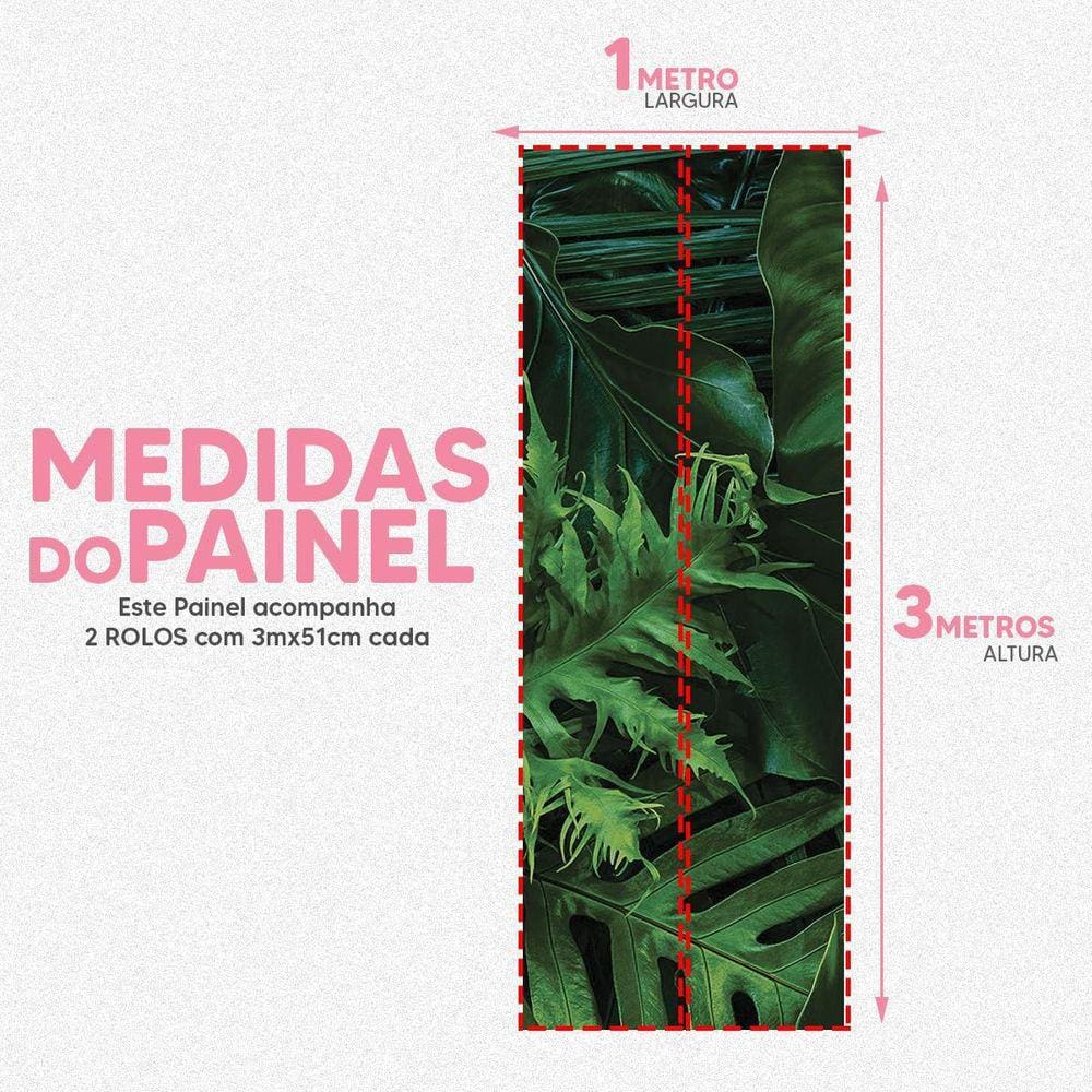 Papel De Parede Painel 3D Folhas Costela De Adão 1M