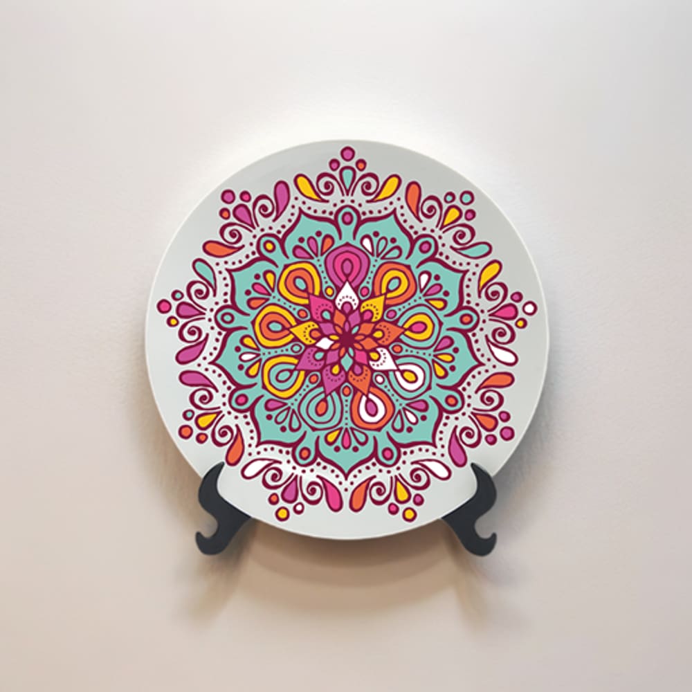 Prato Decorativo de Porcelana 11cm - Boho