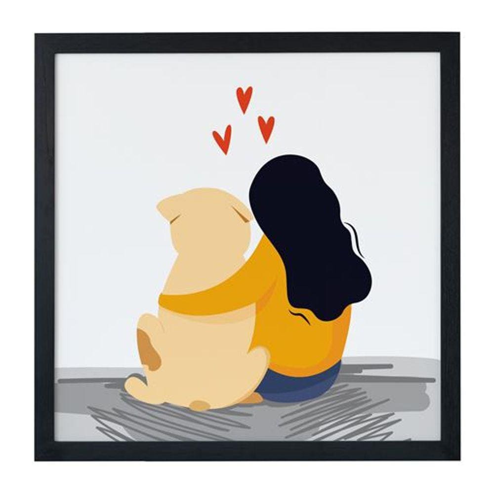 Quadro Decorativo com Moldura 24x24 - Menina