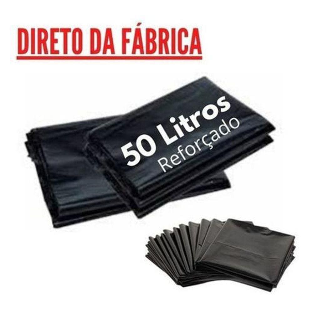 Saco De Lixo - 50 Litros Reforçado -  Direto Da Fábrica