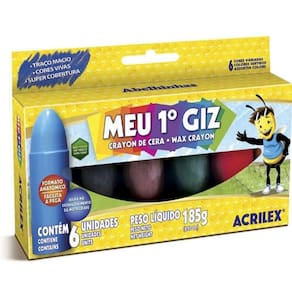 Meu Primeiro Giz De Cera - 6 Cores - Acrilex