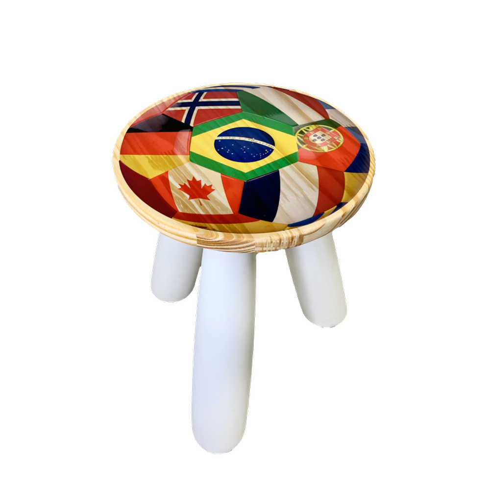 Mini Banqueta Bandeiras do Mundo