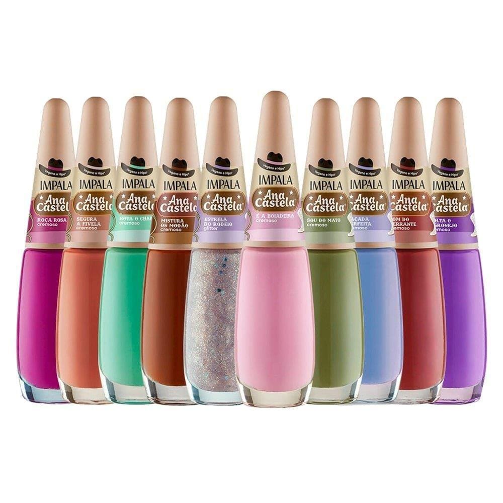 Press Kit Esmalte Impala Ana Castela 7,5ml 10 Cores