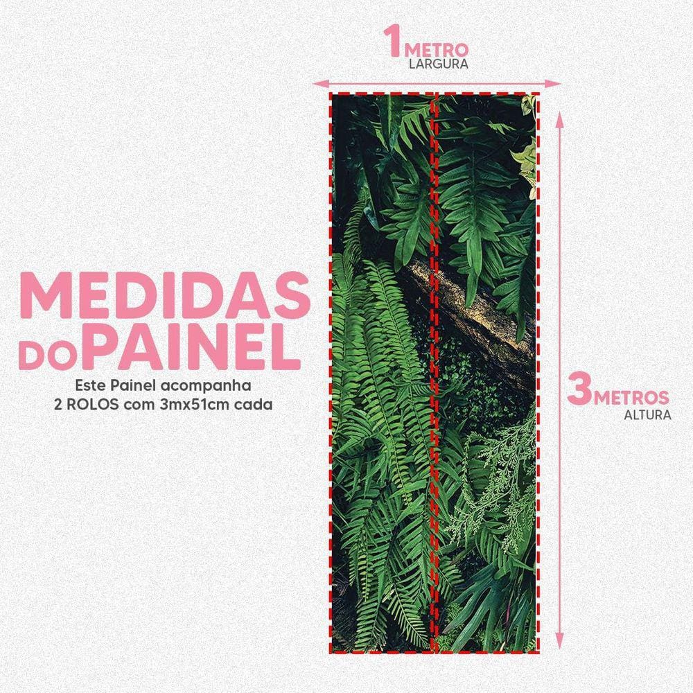Papel De Parede Painel 3D Folhas Flores Tropical 1M