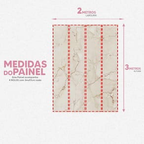 Papel De Parede Painel 3D Mármore Porcelanato Bege 2M