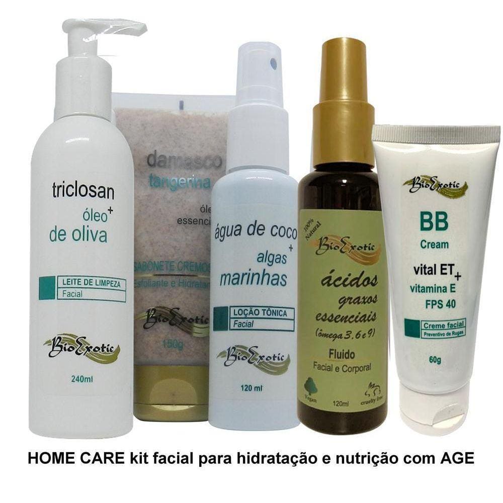 Home Care Kit Facial Hidratação E Nutrição Com Age Bioexotic