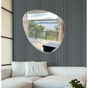 Espelho de Vidro 80cm Banheiro Decorativo Vertical Sala Casa