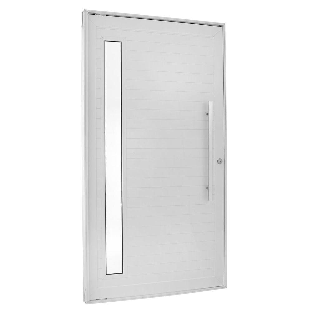 Porta Lambril Pivotante com Puxador e Visor Esquerda Topsul 220x100cm Esquadrisul Branco
