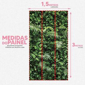 Papel De Parede Painel 3D Folhas Dólar Verde Artificial 1,5M