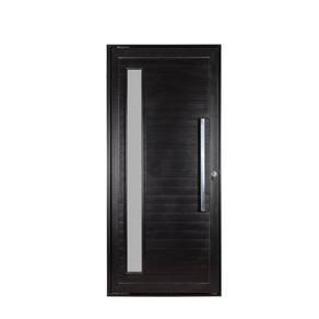 Porta Lambril Pivotante com Puxador e Visor Esquerda Topsul 220x90cm Esquadrisul Preto