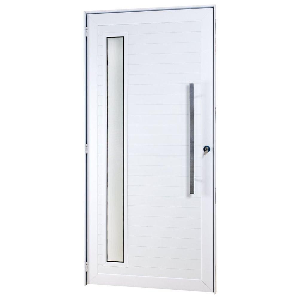 Porta Lambril de Giro com Puxador e Visor Esquerda Topsul 210x100cm Esquadrisul Branco