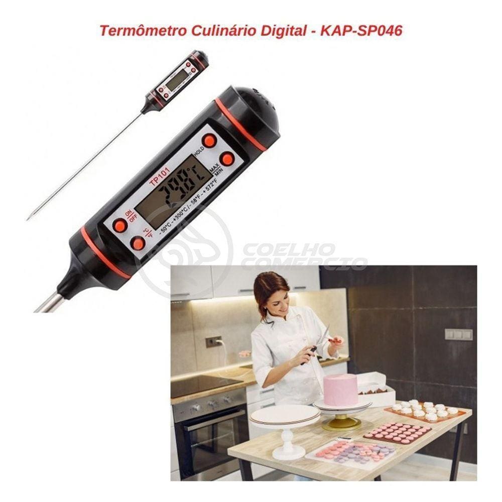 Termômetro Culinário Alimentos E Líquidos -50ºc A +300ºc