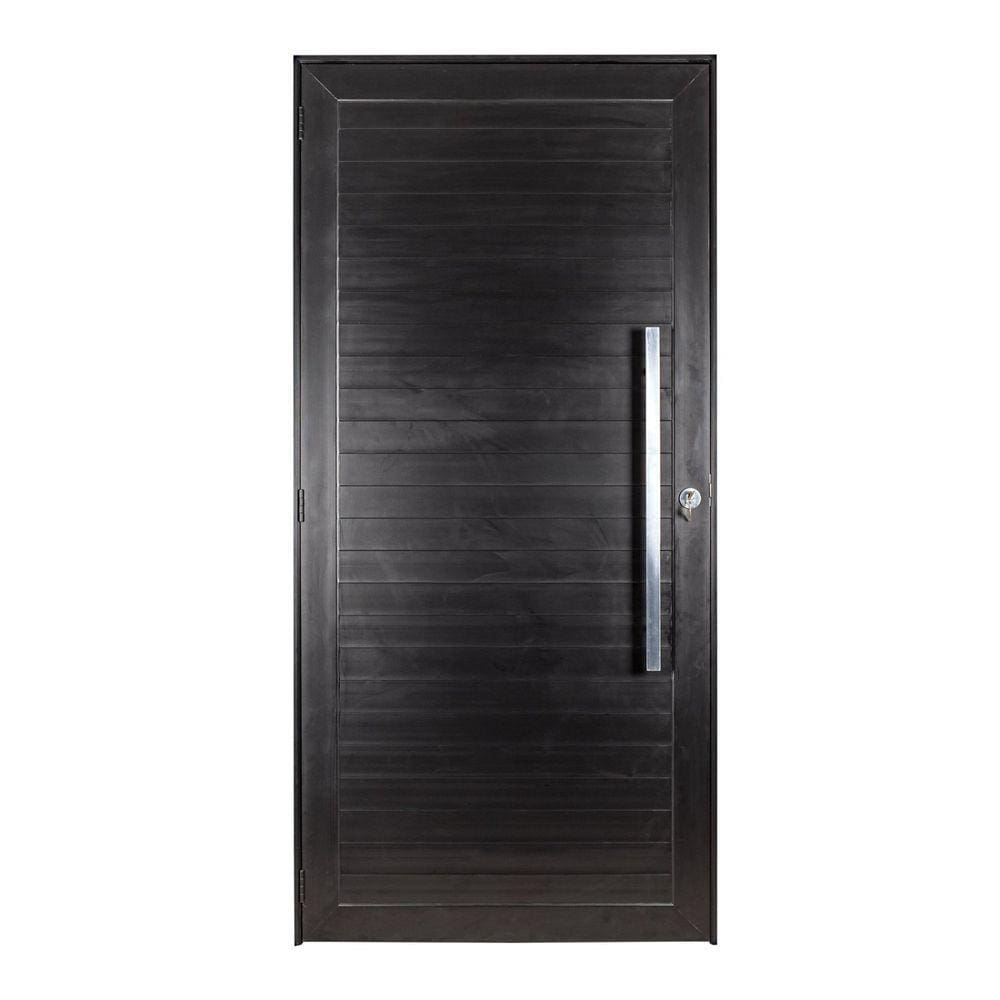 Porta Lambril de Giro com Puxador Esquerda Topsul 210x80cm Esquadrisul Preto