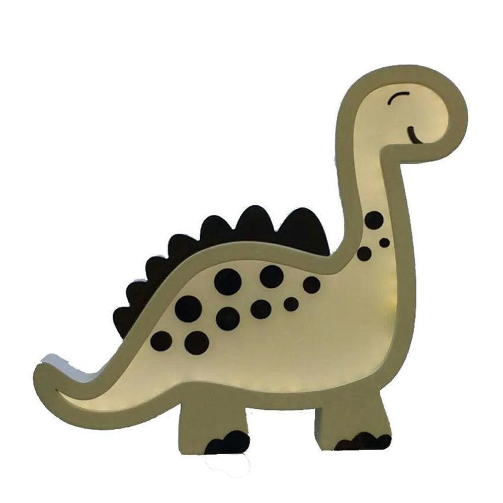 Luminária Infantil Dinossauro Cinza Com Preto