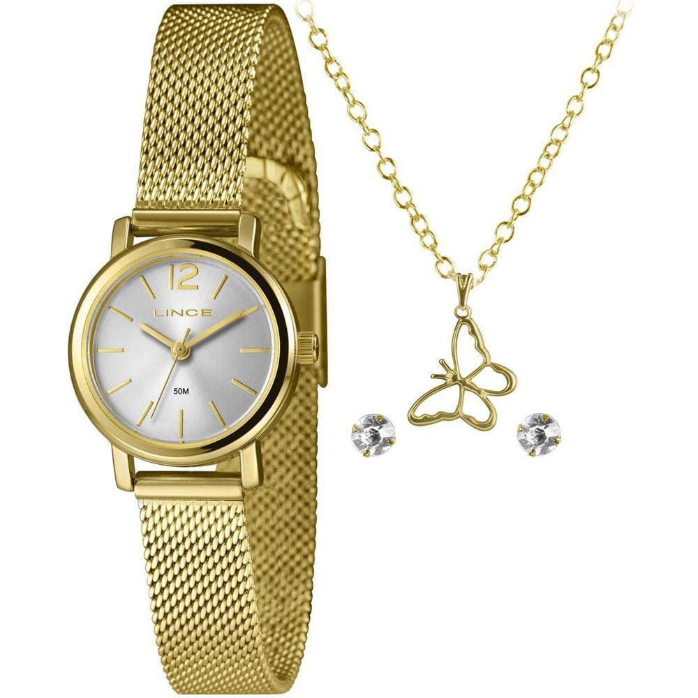 Relógio Lince Feminino Lrgh175L25 K03Ps2Kx Dourado +