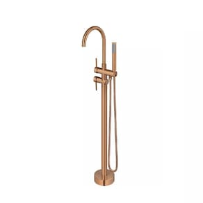 Torneira Monocomando De Piso Para Banheira C Ducha - Dourado