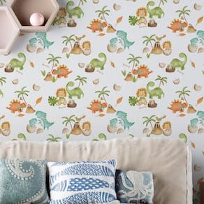 Papel De Parede Dinossauro Infantil Safari Quarto Menino 3M