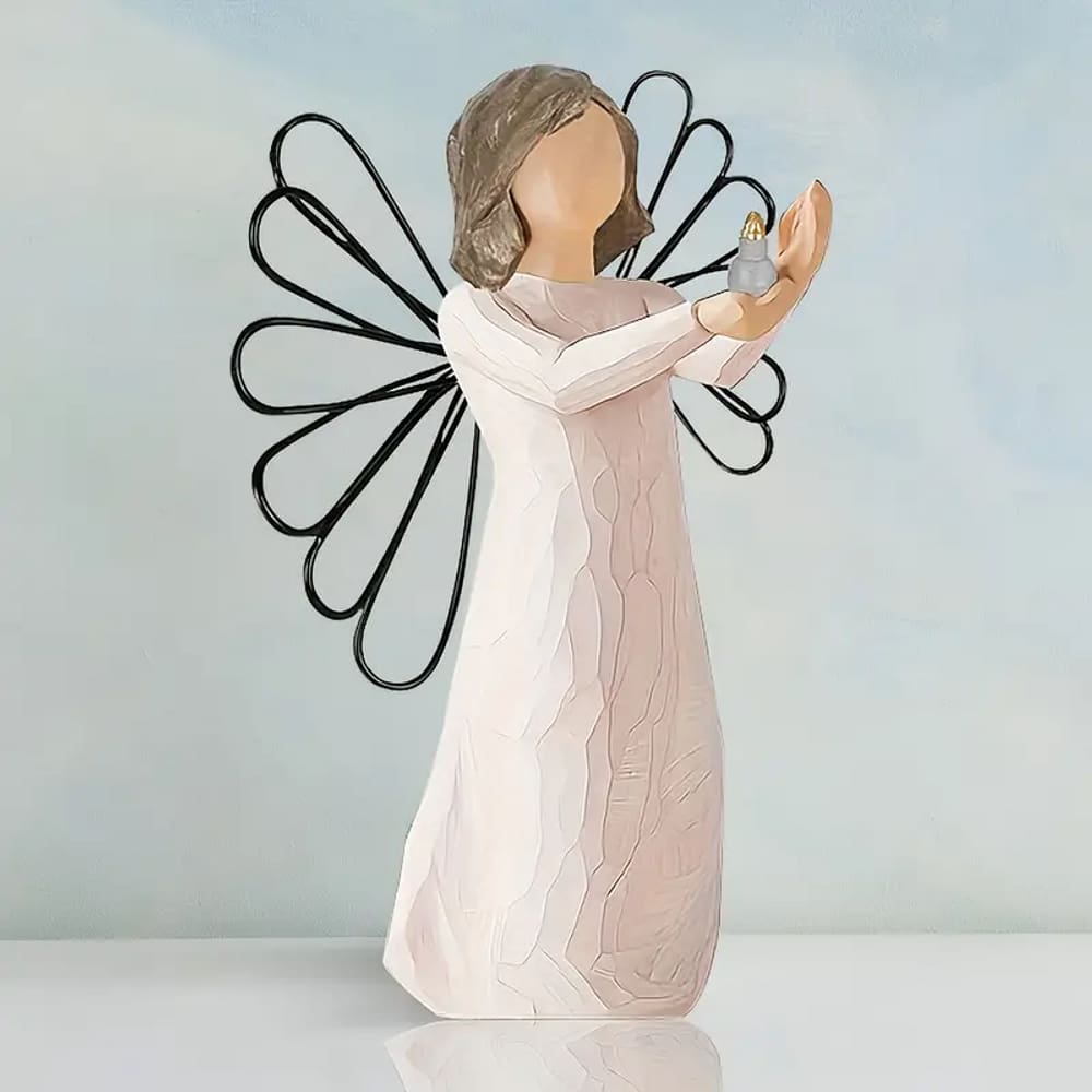 Estátua de anjo, Bíblia da fé, decoração de Natal de Ação de Graças