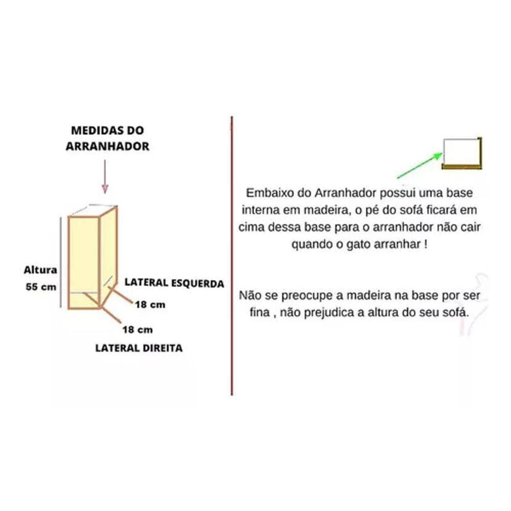 Arranhador Pra Gato Canto Cama Box Kit 2 Peças