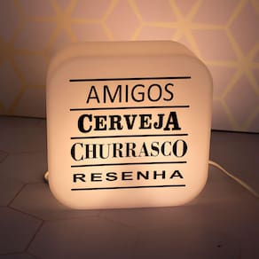 Luminária Box Resenha Entre Amigos